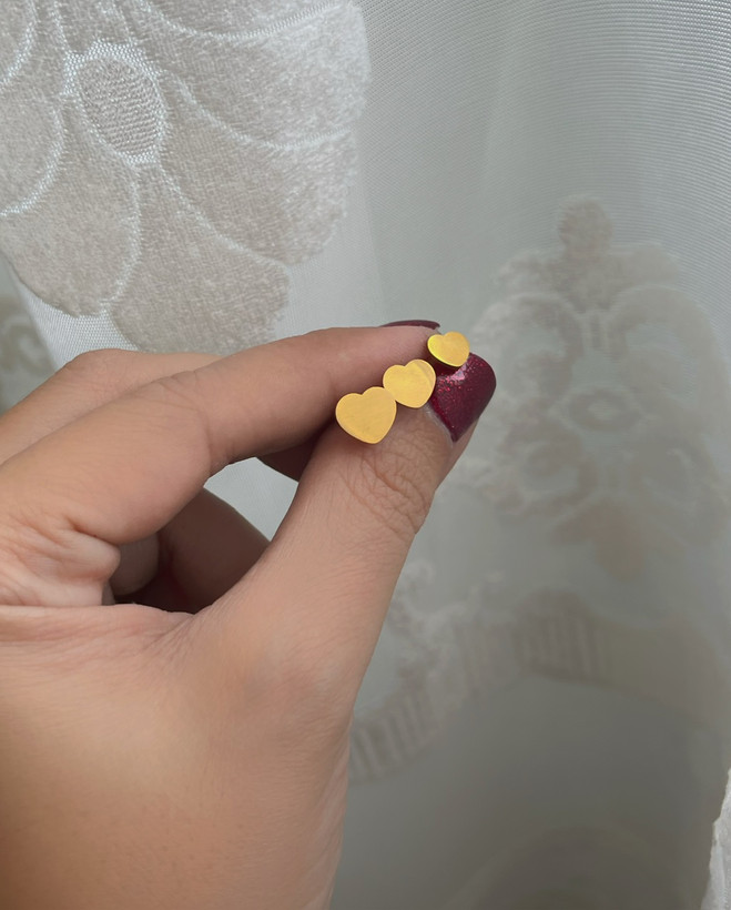 گوشواره استیل قلب تخت