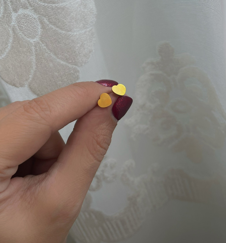 گوشواره استیل قلب تخت