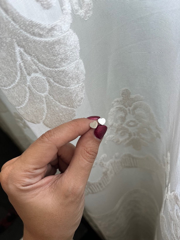 گوشواره استیل قلب تخت