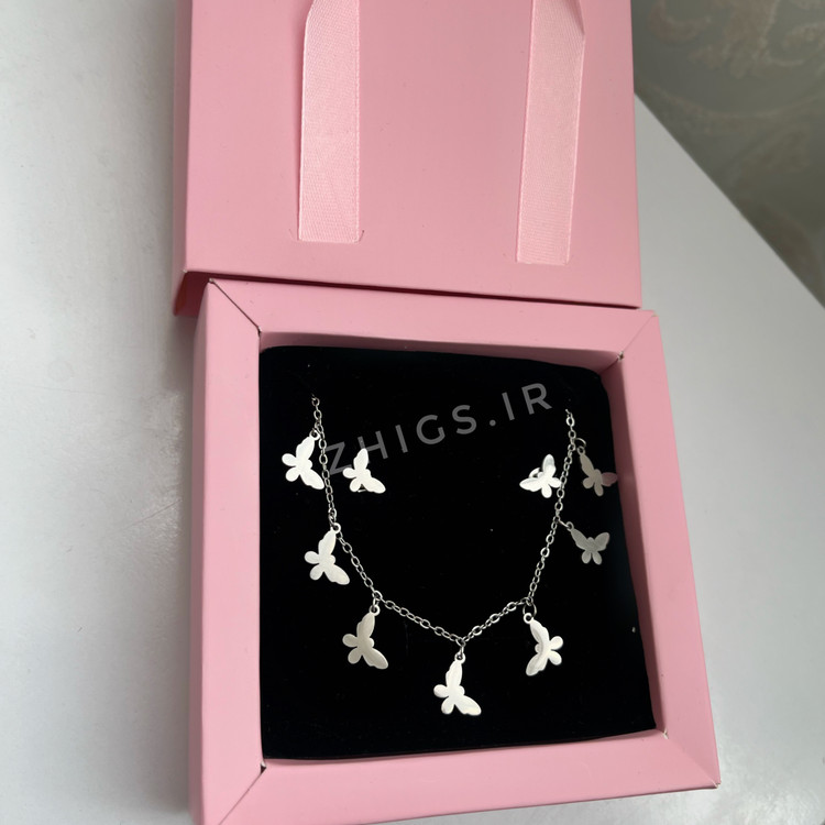 پک هدیه پروانه (گردنبند و گوشواره)